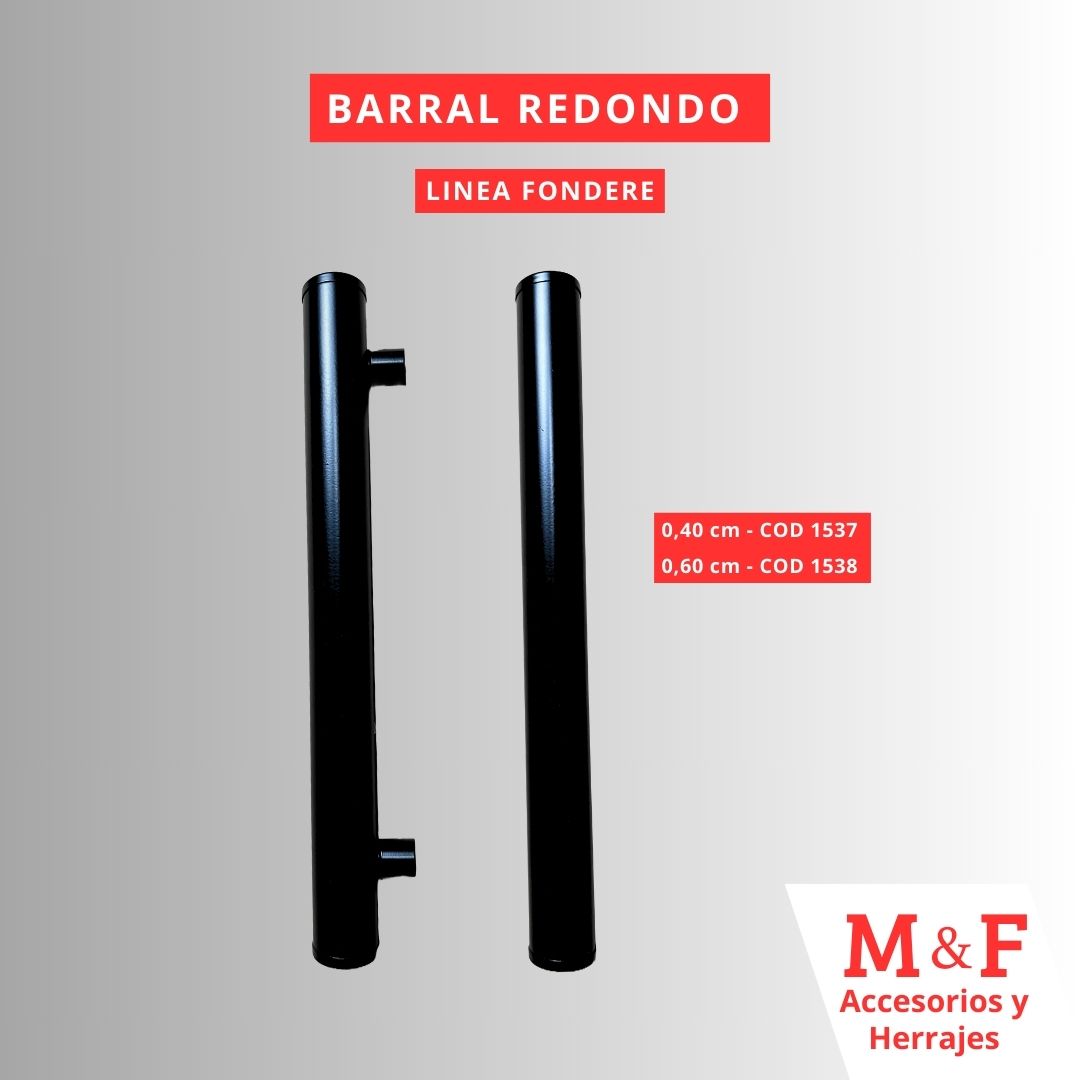 Barral Redondo Negro 0.60 cm